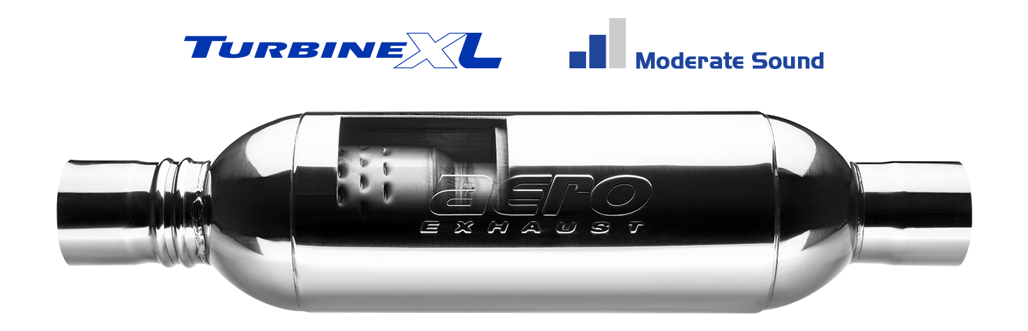 Aero Exhaust 5 Inch Resonated Turbine XL Series Performance Muffler AT5050XL 