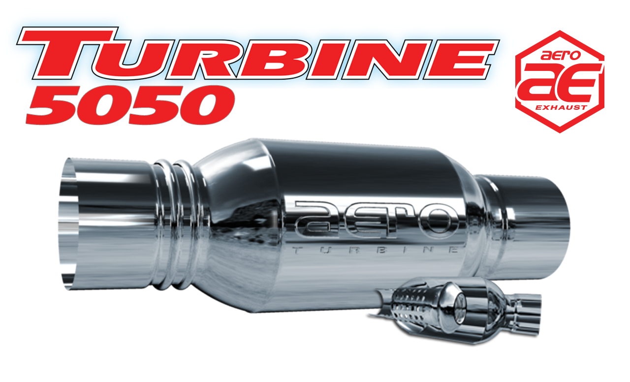Aero Exhaust Turbine AT5050 Performance Muffler 5" Inside Diameter