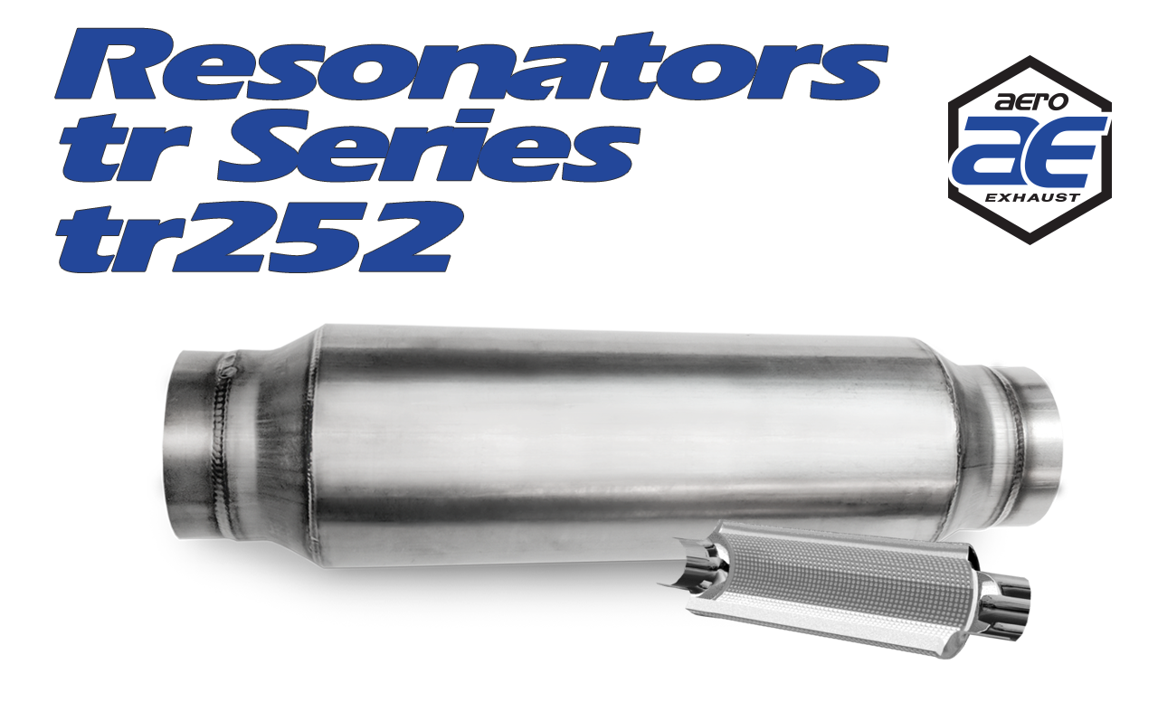 Aero Exhaust Resonator tr252 TR Series 2.5" Inside Diameter Necks