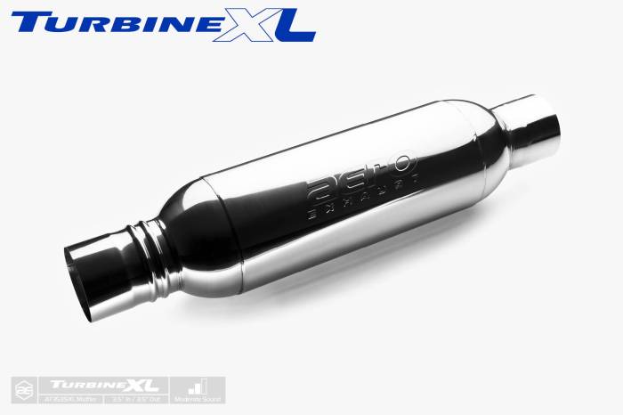 Aero Exhaust - Aero Exhaust - TurbineXL AT3535XL Performance Muffler 3.5" Inside Diameter Necks (Moderate Sound) - Image 1