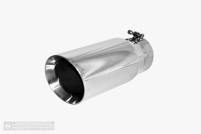 Aero Exhaust - Aero Exhaust - Exhaust Tip 4" Inlet 5" Outlet 13" Overall Length Double Wall Slant Cut Outlet - Image 1