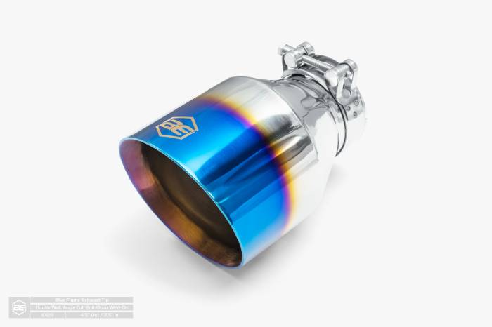 Aero Exhaust - Aero Exhaust - Blue Flame Tip - 4.5" Outlet 7" Overall Length Double Wall Angle Cut - Image 1