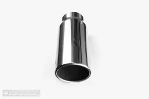 Aero Exhaust - Aero Exhaust - Universal Stainless Steel Tip - 4" Inlet 5" Outlet 11.5" Overall Length Angle Cut Outlet - Polished Finish - Image 2