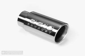 Aero Exhaust - Aero Exhaust - Universal Stainless Steel Tip - 3" Inlet 4" Outlet 9" Overall Length Angle Cut Outlet - Polished Finish - Image 1