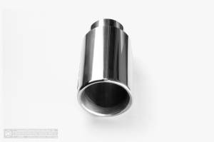 Aero Exhaust - Aero Exhaust - Universal Stainless Steel Tip - 3" Inlet 4" Outlet 9" Overall Length Angle Cut Outlet - Polished Finish - Image 2