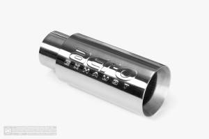 Aero Exhaust - Aero Exhaust - Universal Stainless Steel Tip - 2.5" Inlet 3.5" Outlet 9" Overall Length Straight Cut Outlet - Polished Finish - Image 1