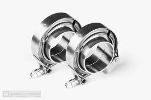 Aero Exhaust - Aero Exhaust Stainless Steel Interlocking V-Band Clamps - Pair - 2.0" Diameter - Image 1