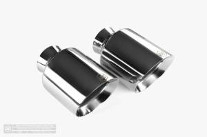 Aero Exhaust - Aero Exhaust - Direct Fit Replacement Exhaust Tip Pair - 5" Outlet 8.5" Overall Length Double Wall Slant Cut Outlet - Polished - Image 1