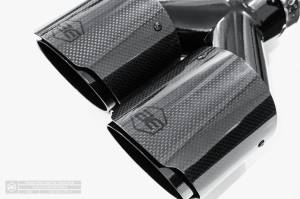 Aero Exhaust - Aero Exhaust - Carbon Fiber Dual Exhaust Tip - 4" Dual Outlet 10" Overall Length Angle Cut Outlet - Driver Side - Image 3