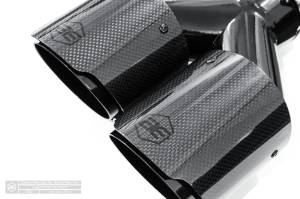 Aero Exhaust - Aero Exhaust - Carbon Fiber Dual Exhaust Tips - 4" Dual Outlet 10" Overall Length Angle Cut Outlet - Driver & Passenger Side Pair - Image 3