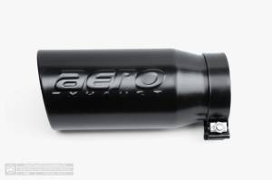 Aero Exhaust - Aero Exhaust - Stainless Tip - 5" Outlet 11.5" Overall Length Single Wall Rolled Edge Angle Cut - Black Powder Coat - Image 2