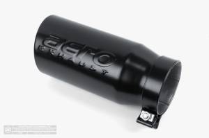 Aero Exhaust - Aero Exhaust - Stainless Tip - 5" Outlet 11.5" Overall Length Single Wall Rolled Edge Angle Cut - Black Powder Coat - Image 3