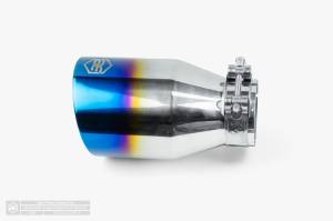 Aero Exhaust - Aero Exhaust - Blue Flame Tip - 4.0" Outlet 7" Overall Length Double Wall Angle Cut - Image 2