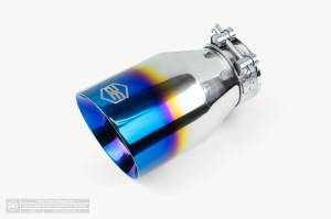 Aero Exhaust - Aero Exhaust - Blue Flame Tip - 4.0" Outlet 7" Overall Length Double Wall Angle Cut - Image 1